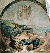 La peinture au-dessus du monument de la reconnaissance.