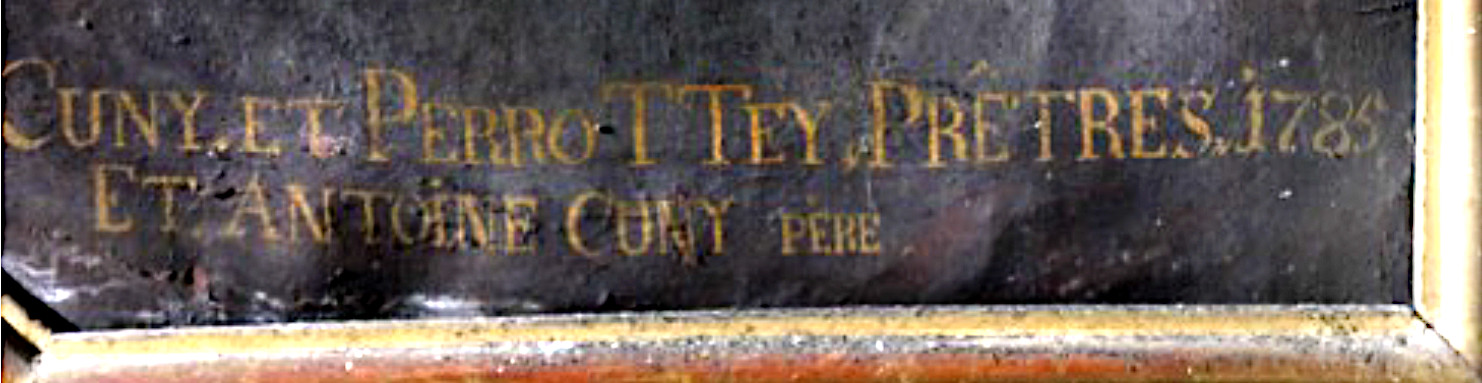 L'inscription dans le coin inf��rieur droit.