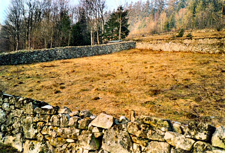 Autour des parcelles en terrasses, les Murs de MÃ©moire.